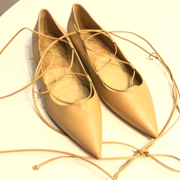 NEW Michael Kors Nude Tan Toffee KALLIE Lace Flat - Picture 6 of 11